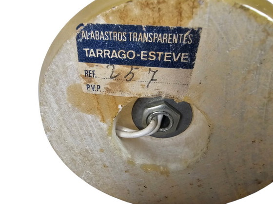 Image 1 of Tarago Esteve - Alabaster - Table lamp - Sgraffito - Spain - 3rd quarter of the 20th century