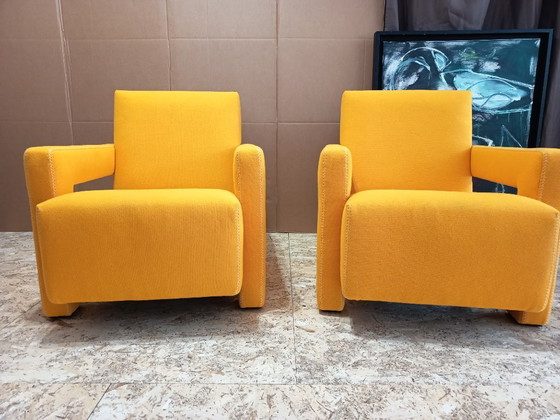 Image 1 of CASSINA 2x Poltrona 637 Utrecht 2024 (NUOVO, mai usato) in lana gialla KVDRAT € 6.600