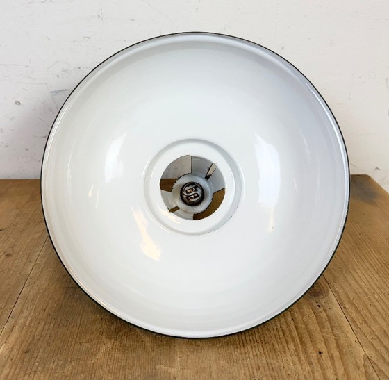 Image 1 of Industrial Green Enamel Factory Pendant Lamp, 1960s