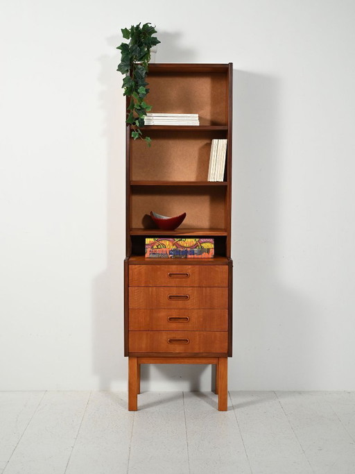 Kleine Scandinavische teakhouten boekenkast, jaren 60