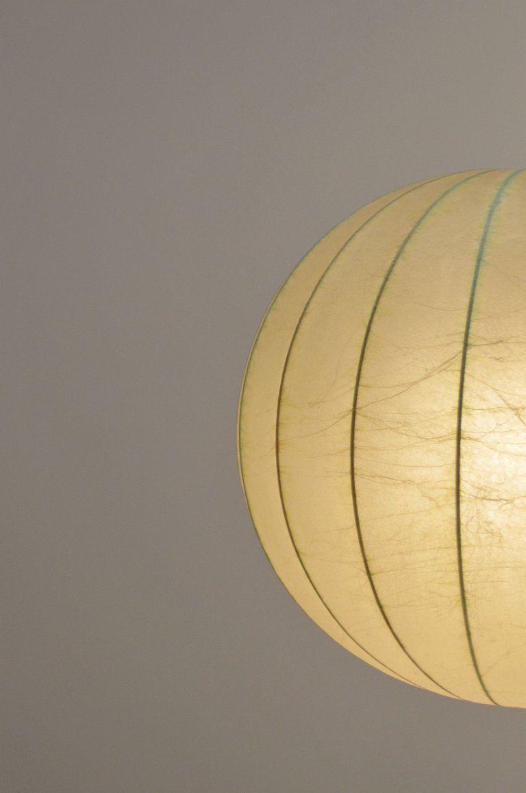 Vintage cocoon pendant lamp by Goldkant Leuchten, 1960s | €590