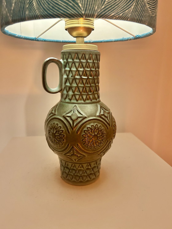 Image 1 of Zeldzame keramische lamp, gemaakt van een vaas door Bodo Mans voor Bay Keramik.