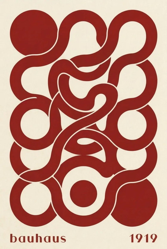 3× Géométrie Bauhaus 1919 – 3 couleurs | 70×100 cm | Papier aluminium Dibond 3 mm | Aérographe transparent, (photo 5 of 5)
