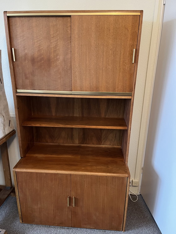Image 1 of Vintage houten opbergkast, uit de jaren 60.