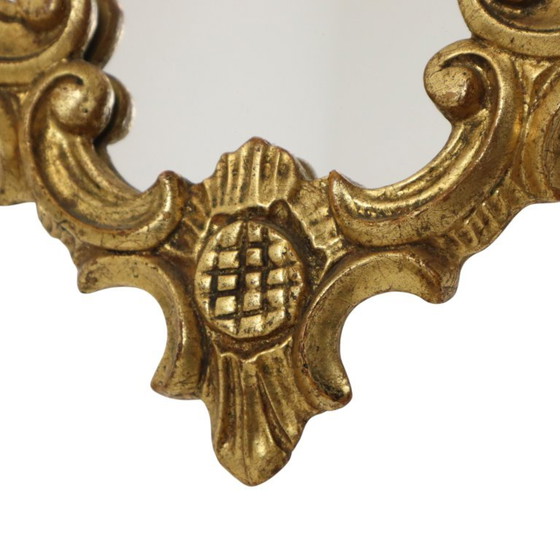 Specchio Francese Dorato a Foglia d'Oro Stile Barocco 60cm – Glass (photo 12 of 21)