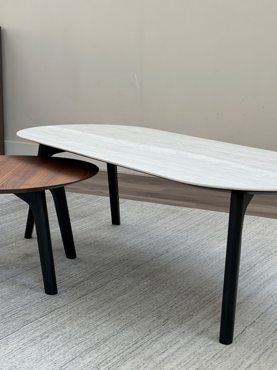 Image 1 of Leolux Rolan coffee table set walnut/ceramic