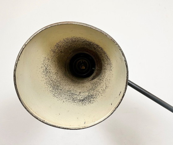 Image 1 of Large Grey Industrial Workshop Table Lamp, 1960s
