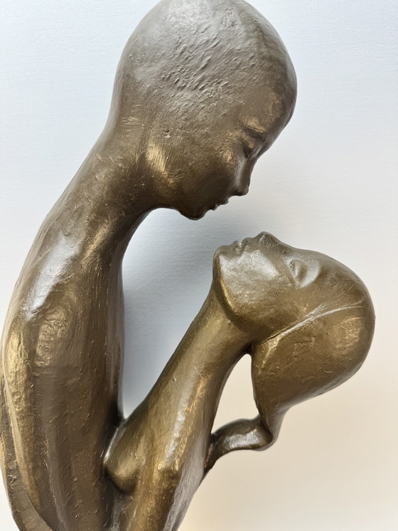 Image 1 of Scultura originale di Geert Kunen "Koppel" - firmata e contrassegnata - 53 cm