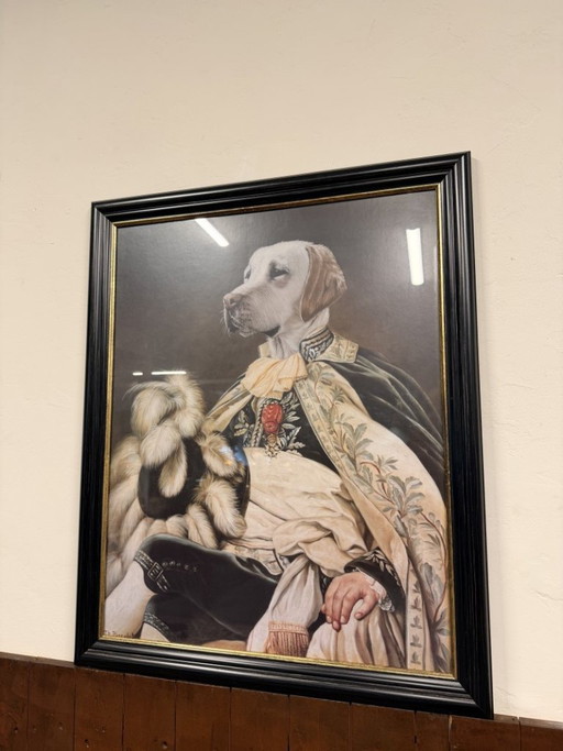 Prent Hond in uniform