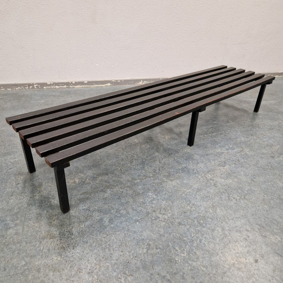 Image 1 of Panca vintage a doghe in legno di teak, anni '60-'70