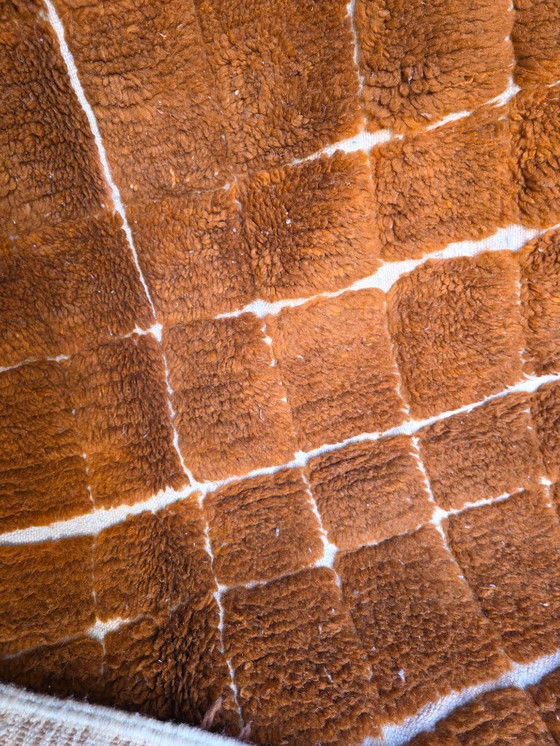 Image 1 of Brown Moroccan Beni Ourain plush rug 238 x 148 cm 