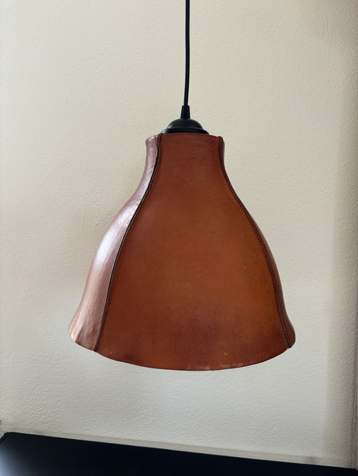 Vintage Leren Hanglamp 