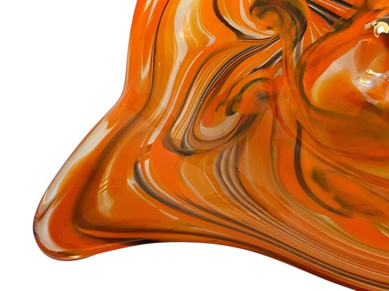 Image 1 of XXL Glazen schaal van Römische Glashütte  L 48cm  - jaren ’70