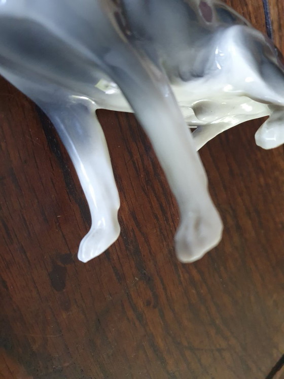 Image 1 of Figurine en porcelaine Pfeffer Gotha – Berger allemand (vers 1920-1940)