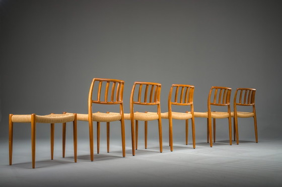 Image 1 of  Model 83 Esszimmerstühle aus Teakholz von Niels Otto Møller für J.L. Møllers, 1960er Jahre, 6-teilig
