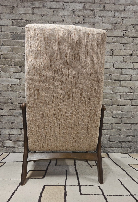 Image 1 of Vintage Scandinavische relaxfauteuil van gebogen hout – jaren 60/70