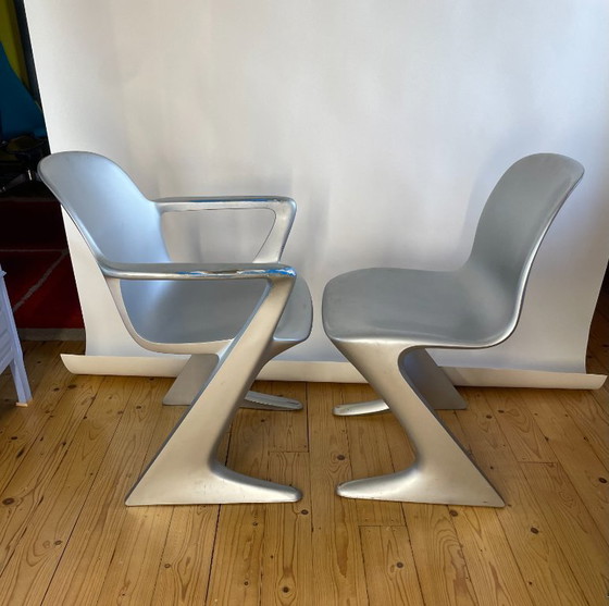 Image 1 of 7x Ernst Moeckl Kangaroo Z Chairs voor Horn Germany 1968