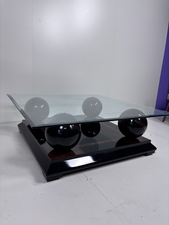 Image 1 of Vintage glass coffee table