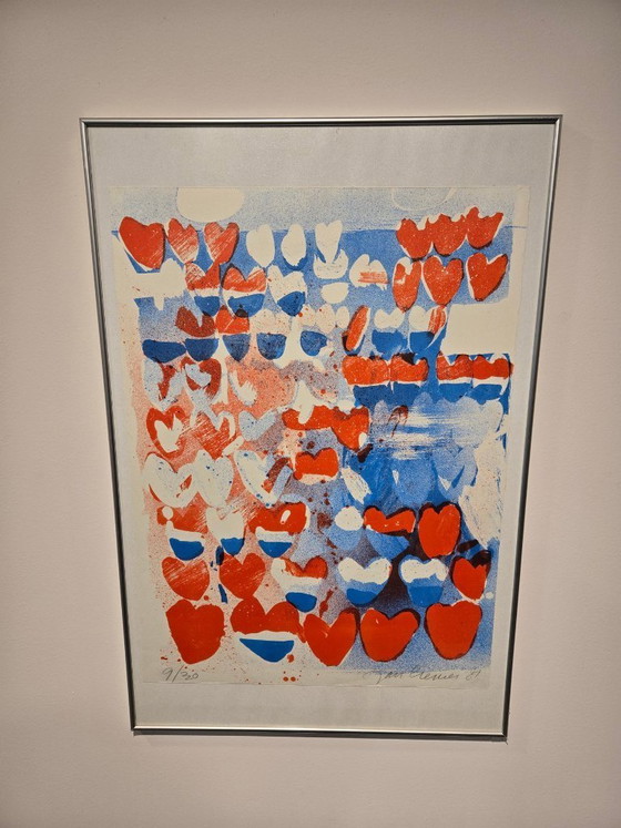 Image 1 of Jan Cremer - 'Tulips' - framed screen print 1981, small edition