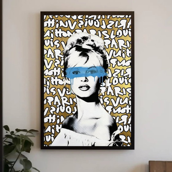 Pop Art Art Print with Brigitte Bardot Motif, Paper, Black (photo 4 of 5)