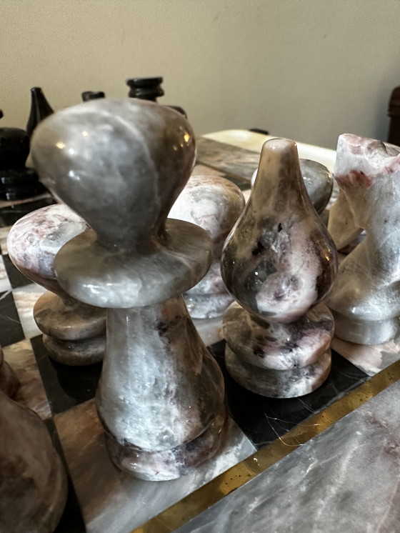 Image 1 of Scacchiera in marmo 34 cm