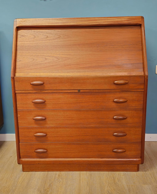 Vintage Dyrlund Danish Secretaire Desk Cupboard Chest of Drawers