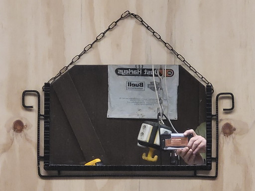 Vintage spiegel brutalisme