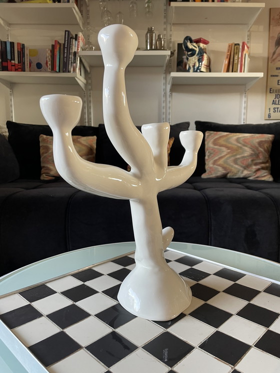 Image 1 of Candelabro de cerámica contemporáneo hecho a mano