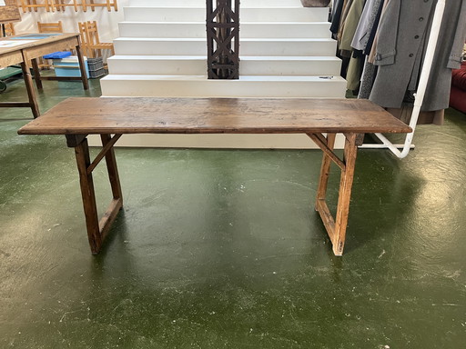 Small rustic dining table