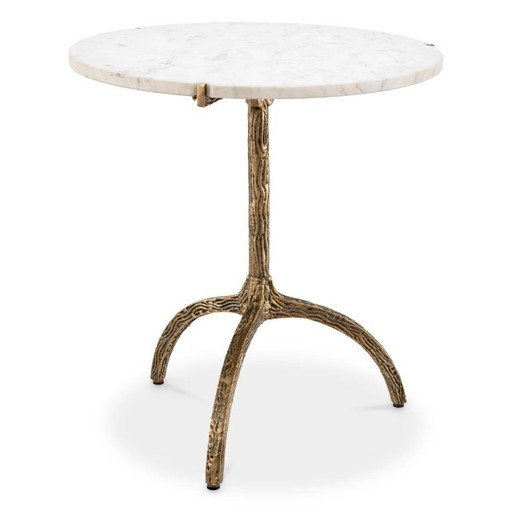 Eichholtz Marmor- und Messingtisch – bijzettafels, Marble, Brass