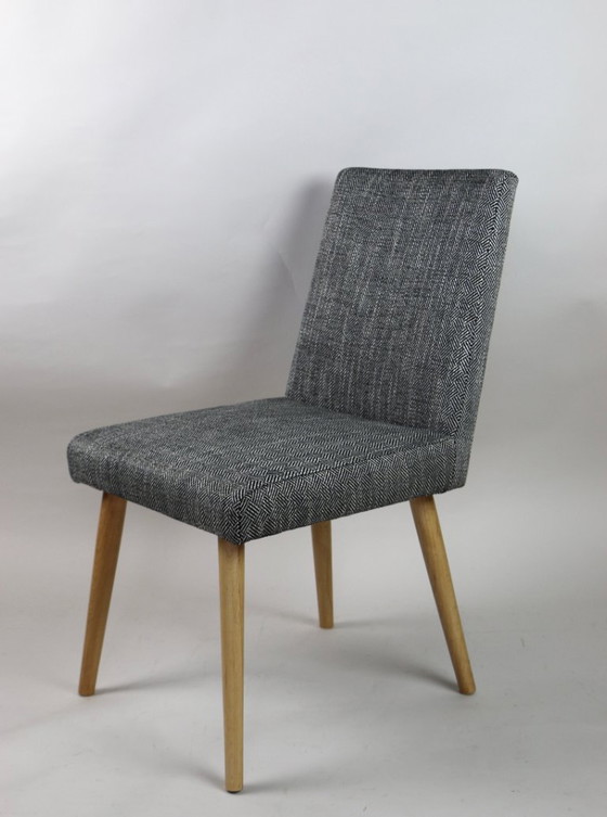 Image 1 of Set of Vintage Grey Upholstered Dining Chairs, 1970s