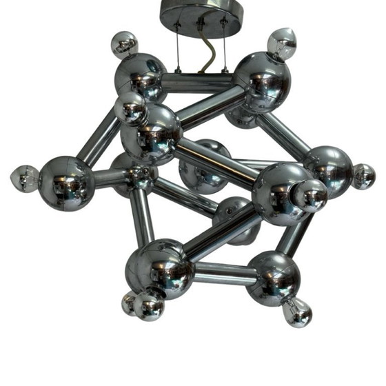 Image 1 of Paul de Haan for Jolina Lighting - Chromed pendant - Model name: Kolja’s Favorite - Dutch design - Sputnik or atom shaped design