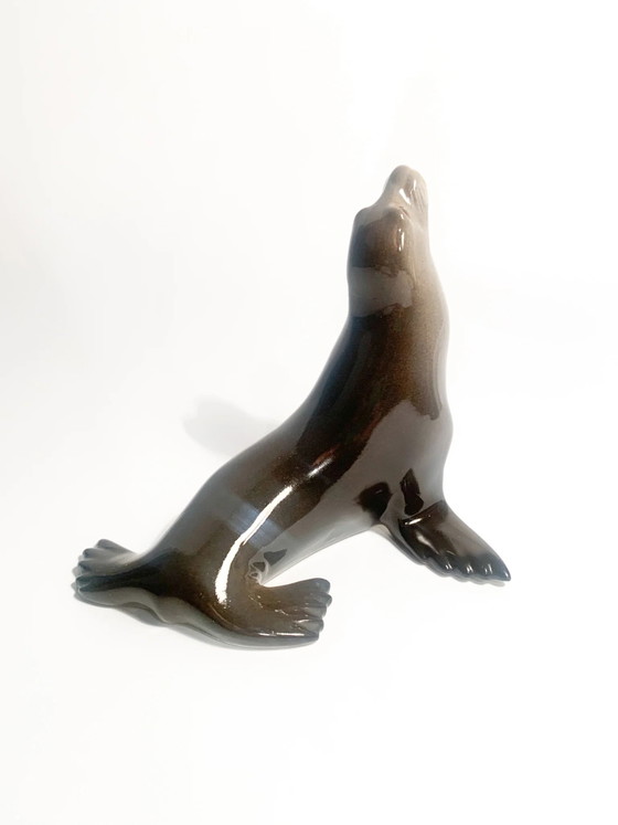 Sculpture de phoque en céramique russe URSS des années 1940 (photo 9 of 11)