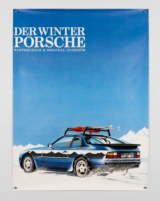 Porsche Der Winter Porsche – 1980 – Poster originale Porsche vintage – Arte automobilistica vintage – 102x76 (photo 3 of 8)