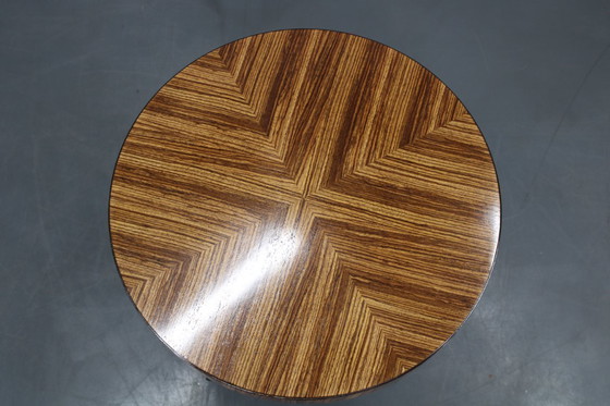 Image 1 of 980s Czechoslovakian Cubist Style Side Table, Veneer and Solid Wood