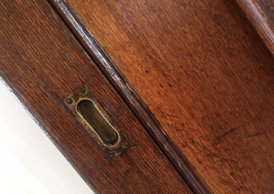 Image 1 of Pair of Vintage Oak Sliding Doors France