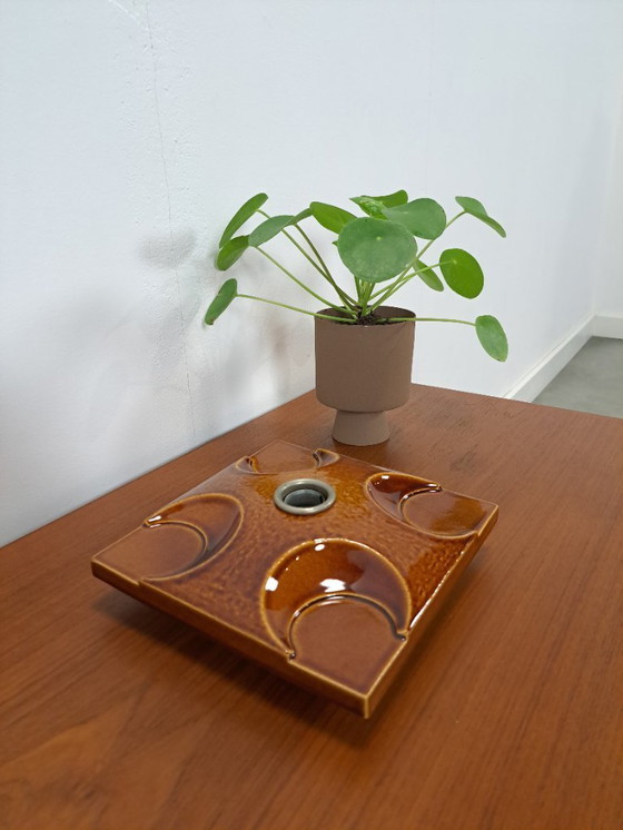 Image 1 of Brown Space Age ceramic wall lamp, no. 2