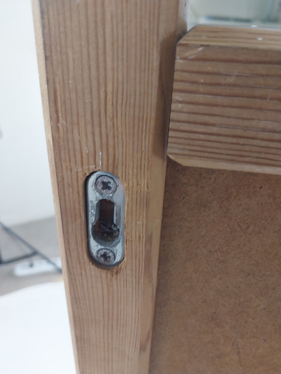 Image 1 of 1 x grand miroir suédois en pin des années 1970