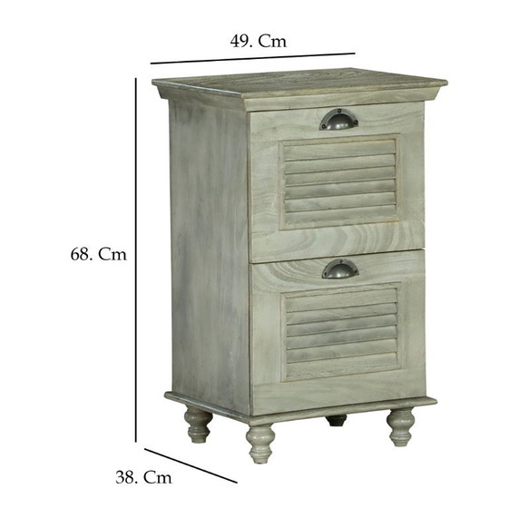 Comodino con cassetti in legno REGRIT – Comodini, Metallo (photo 2 of 8)
