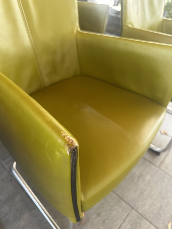 Zes Leren Bert Plantagie Eetstoelen – Eetkamerstoelen, Leather (photo 10 of 11)