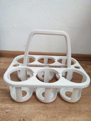 Porte-bouteilles Curver vintage, panier porte-bouteilles en plastique blanc crème