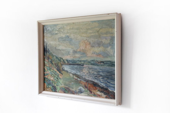 Image 1 of Dipinto ad olio impressionista danese, anni '60