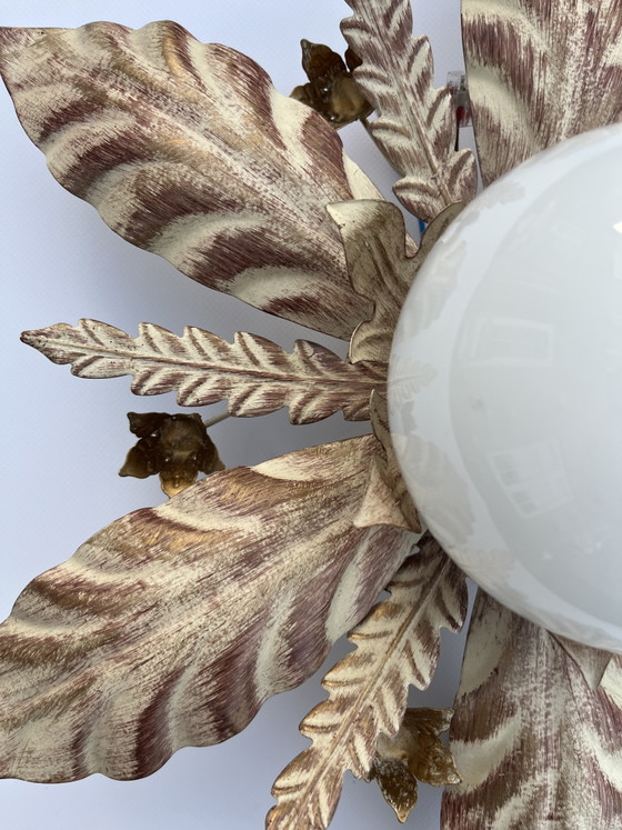 Image 1 of plafonnier vintage italien fleur masca