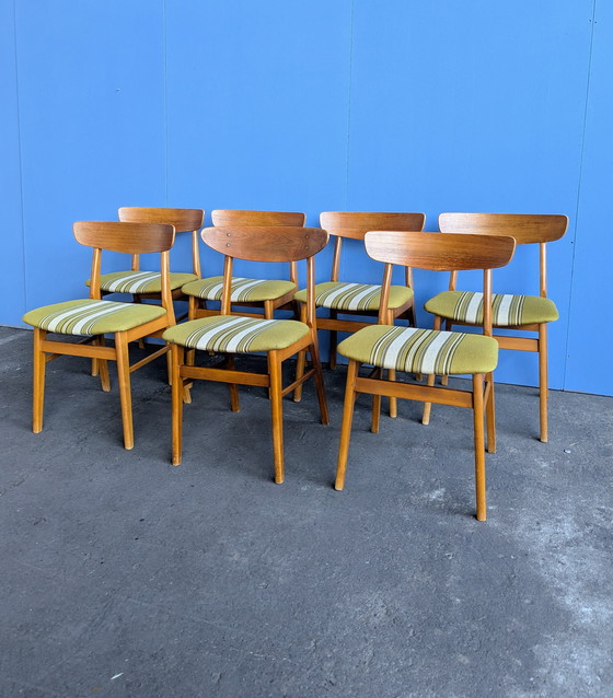 Image 1 of 7 Deense vintage teak stoelen Findahl & Farstrup 