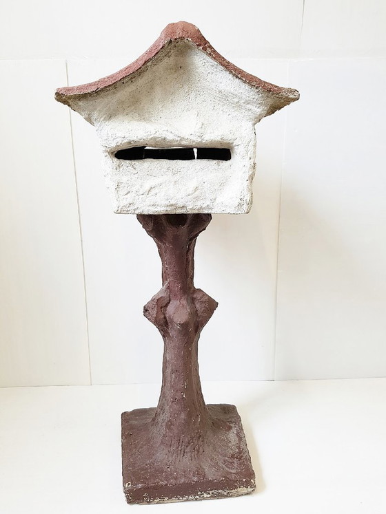 Image 1 of 1950s Vintage Cement Letterbox, Rockabilly Design