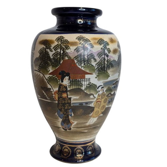 Image 1 of Antique Japanese Satsuma Set – Geisha Decoration (3-piece)