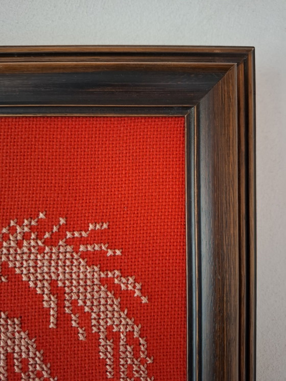 Bordado de gran tamaño con la inscripción "Otoño" de la década de 1970 – Decoración de pared, Cotton (photo 6 of 7)
