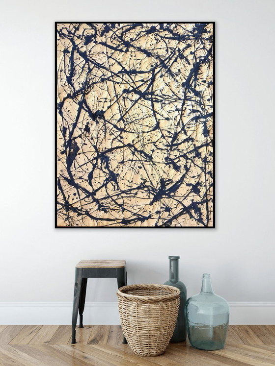 Black Golden Branches – Gemälde & Zeichnungen, Leinwand, Abstract (photo 13 of 17)