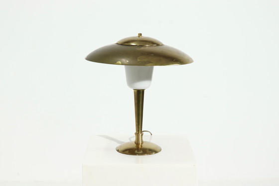 Image 1 of Vintage Brass Table Lamp 1950s