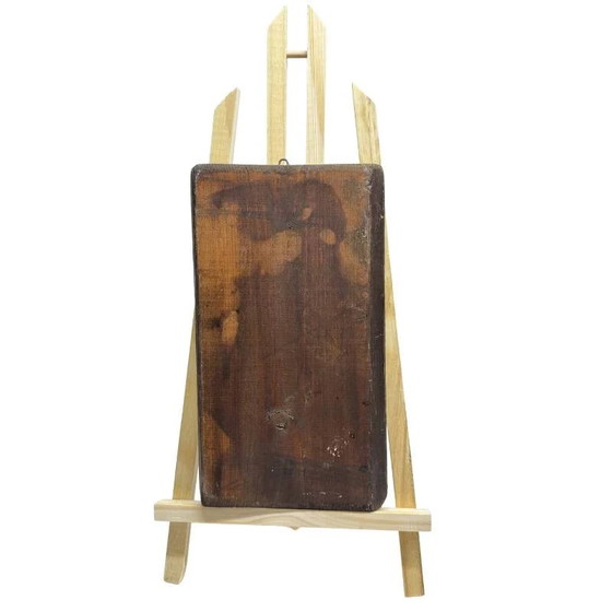 Antieke Russische icoon – Moeder Gods Hodegetria – 18e/19e Eeuw – H 29.5 x B 24 cm – Decoratieve objecten (photo 4 of 4)